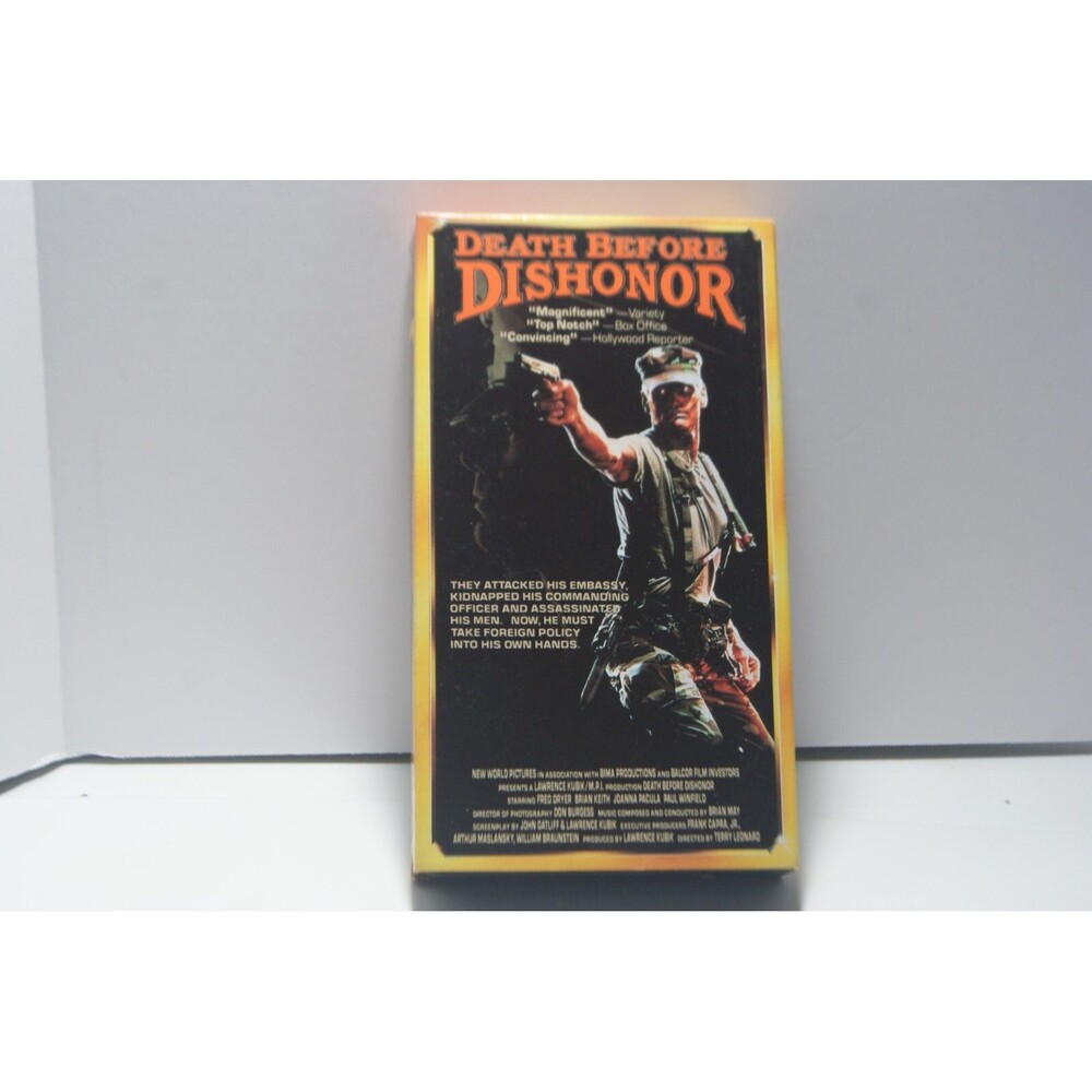 Death Before Dishonor VHS TAPE 1987 Fred Dryer New World Video Action Film Vint